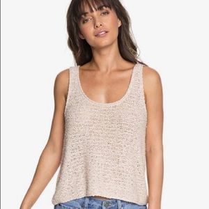 Soft Pink Roxy Sweater Tank Top NWT
